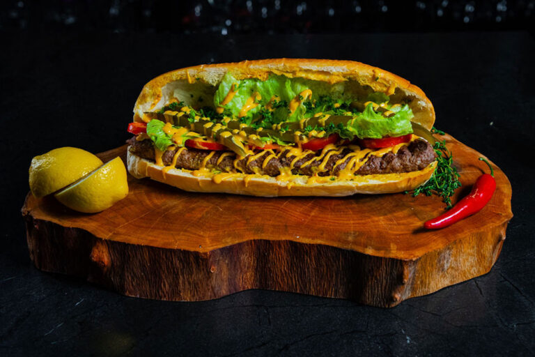 Koobideh sandwich Toronto with Persian grilled kebab